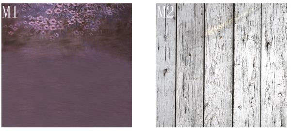 Fox Purple Flower/Retro Wood Double-sided Nano 2 in 1 Backdrop - Foxbackdrop