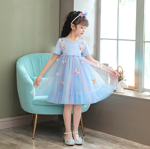 Fox New Rainbow Princess Dress Pettiskirt Summer Girls Dress