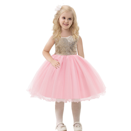 Fox Net Yarn Color Matching Children Princess Dress Hot Style Girl Dress Skirt