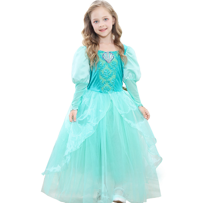 Fox Autumn Girl's Dress Princess Jasmine Mermaid Dress