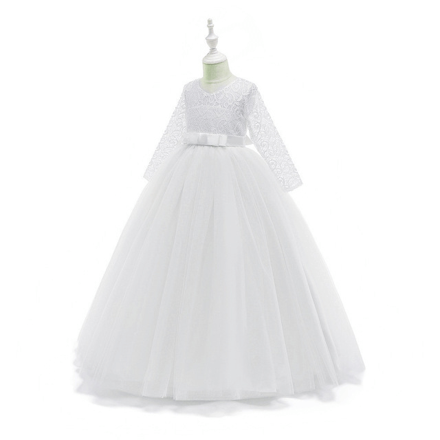 american princess dress Fox Dress with Long Sleeves Pettiskirt Lace Princess Dress – Foxbackdrop