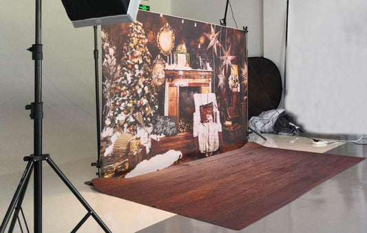 Fox Christmas+ Vinyl Dark Brown Backdrops combo set