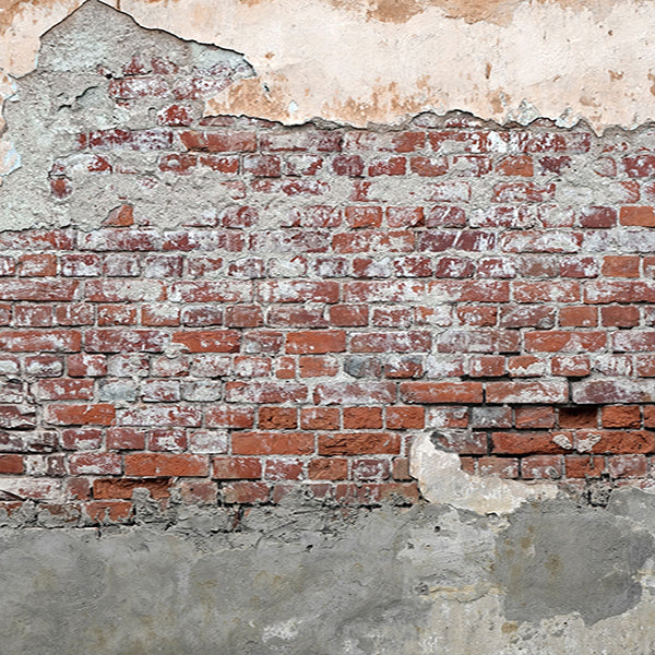 Fox Rolled Retro Faded Brick Wall Vinyl Studio Backdrop - Foxbackdrop