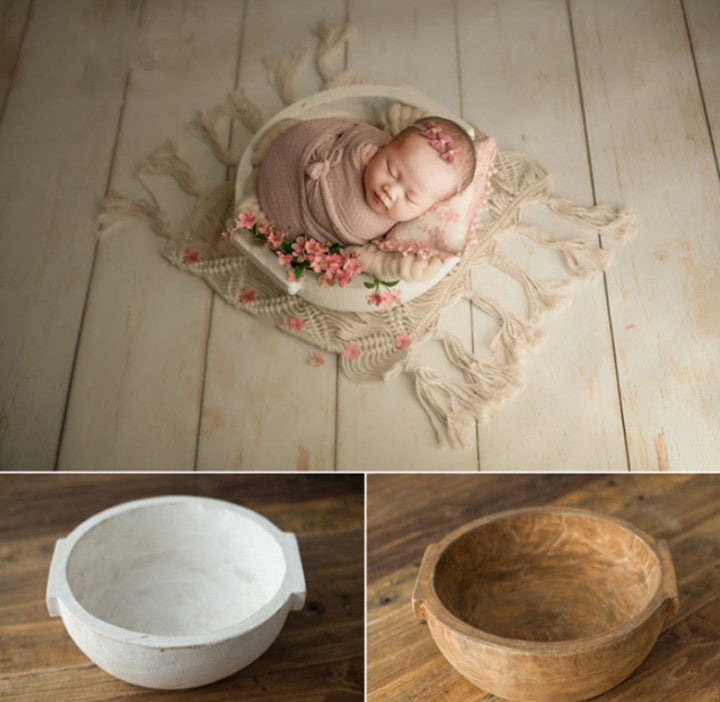 Fox Wooden Fortune Bowls for Newborn Photo Props - Foxbackdrop